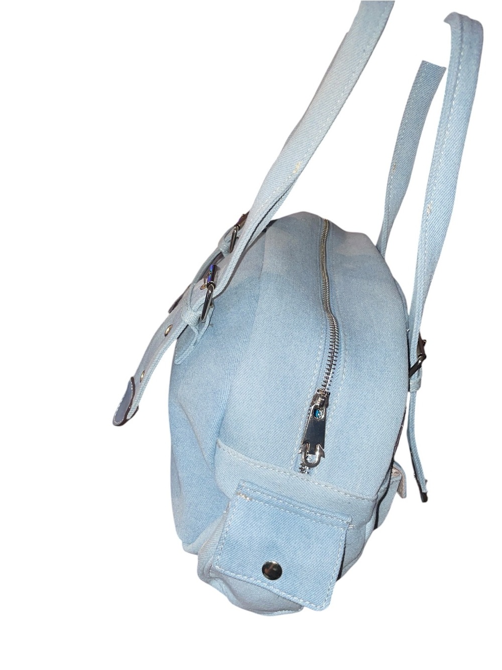TRUE RELIGION Multi-Patch Denim Satchel Bag NWT - Picture 11 of 16